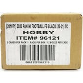 2020 Panini Black Football Hobby 12-Box Case