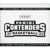 2021/22 Panini Contenders Basketball Jumbo Value 12-Pack Box